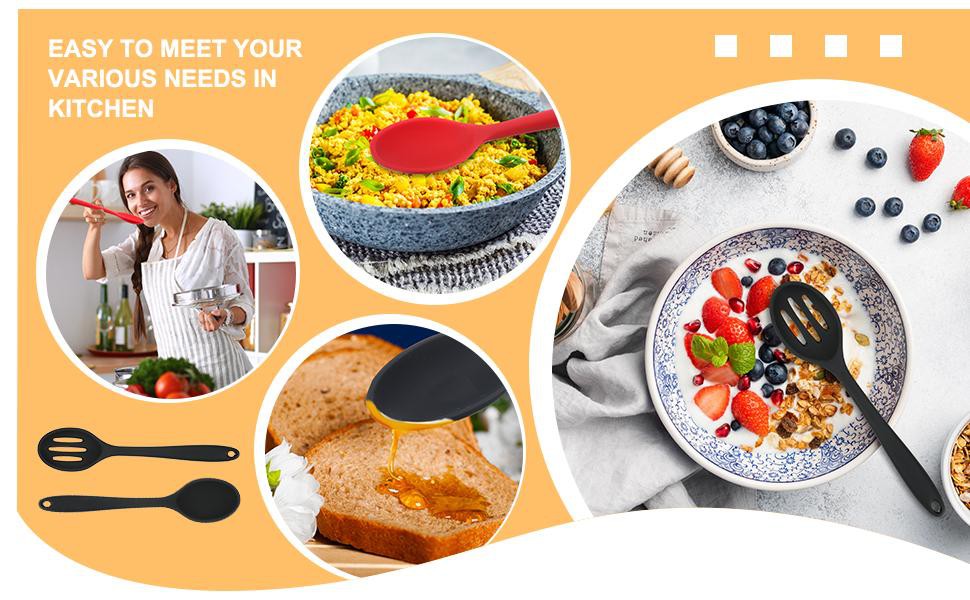 custom silicone cooking spoons